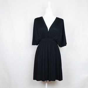 Black Flutter Sleeve Dress
